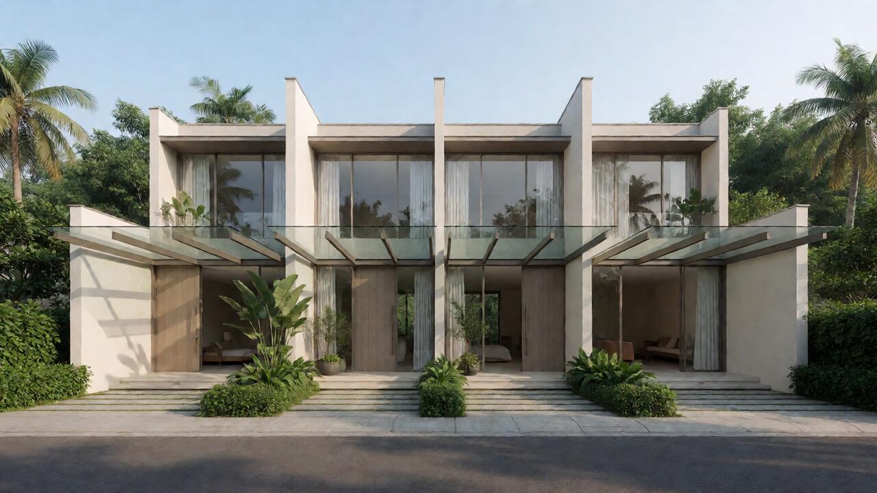 Beberapa model kanopi kaca minimalis pada rumah-rumah modern Indonesia
