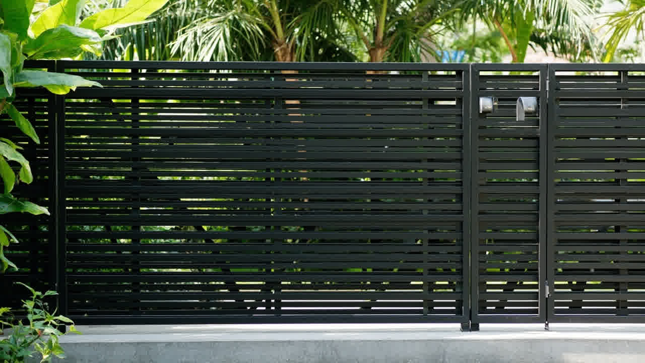 Pagar besi hollow galvanis minimalis untuk rumah tinggal di Indonesia
