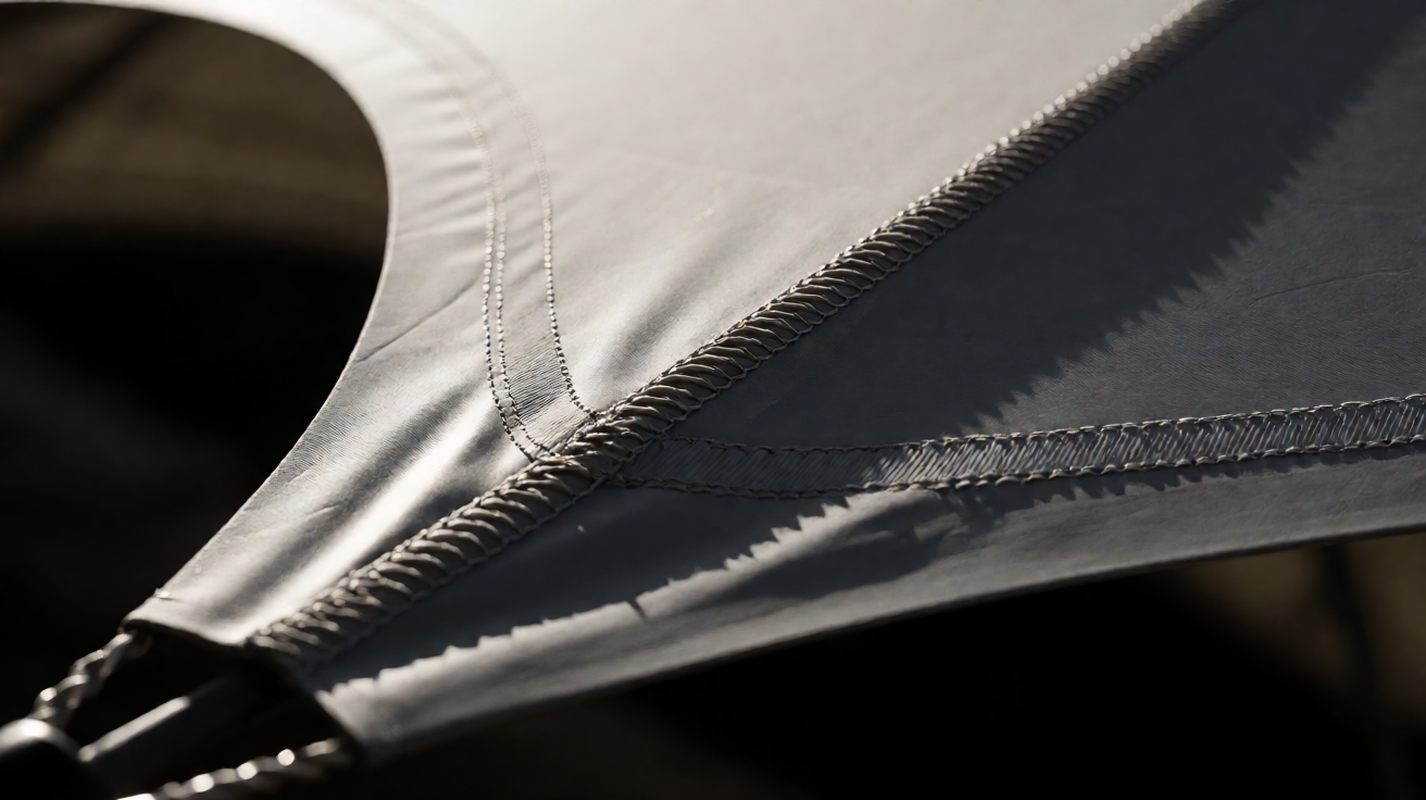 Detail fabrikasi seam membrane tensile untuk instalasi struktural arsitektural berkualitas tinggi