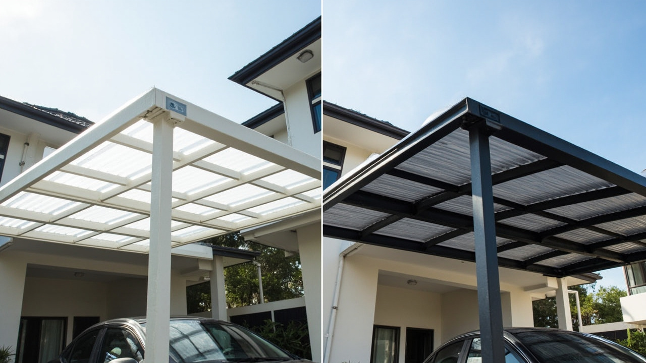 Perbandingan Kanopi Polycarbonate dan Spandek