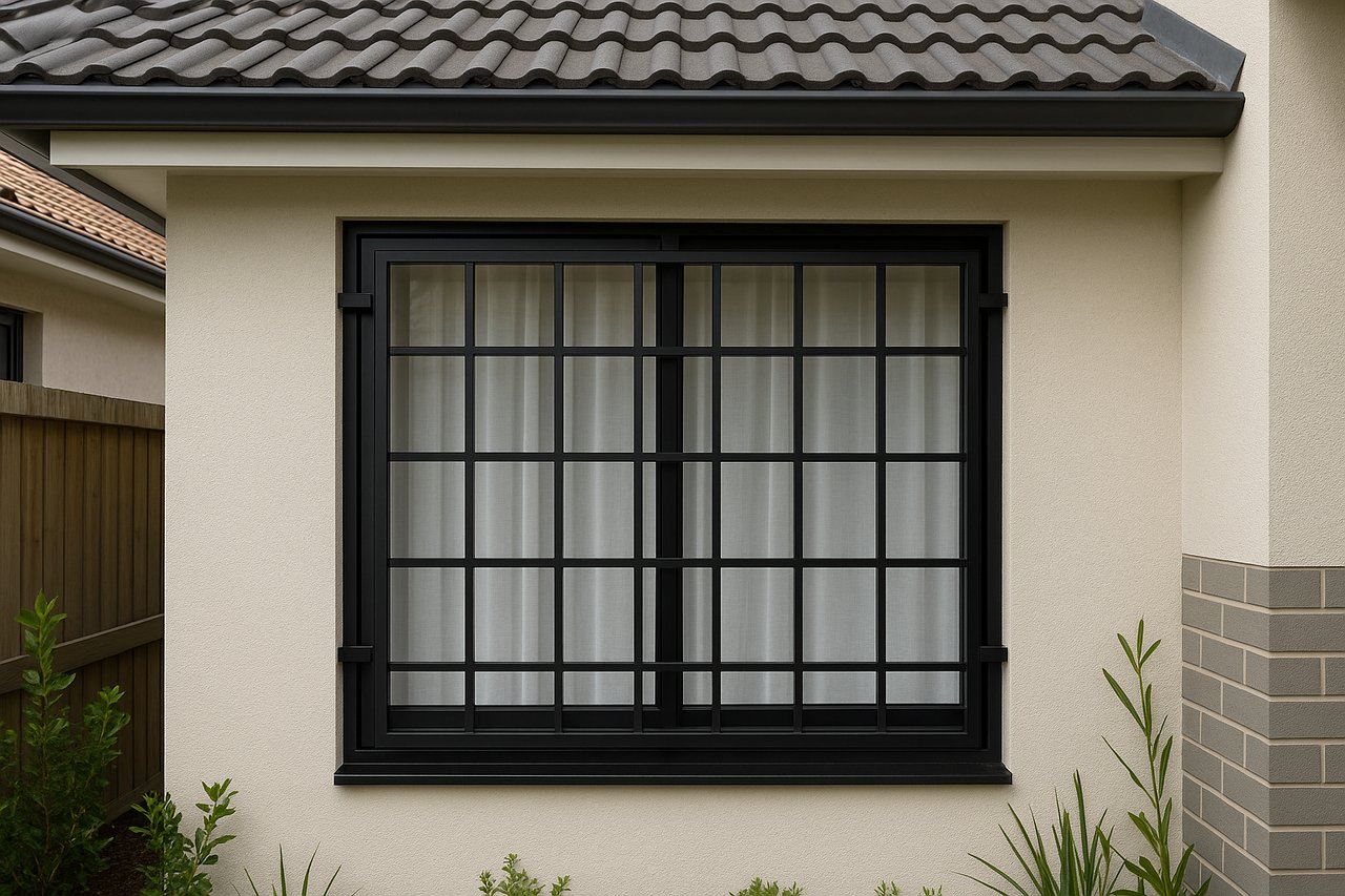 Teralis jendela minimalis besi hollow galvanis untuk rumah